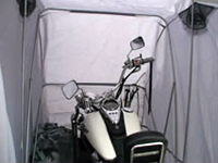 Waterproof motorcycle cover inside