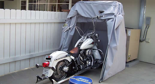 Waterproof Bike Barn Cruiser motorcycle cover has plenty of room for 16inch ape hanger handlebars