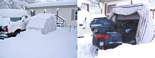 BMW K1200LT bike barn coversaves bike from winter