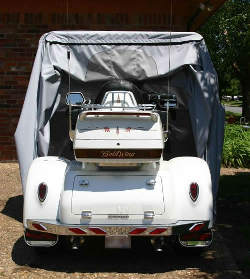 Custom Goldwing fits under Bike Barn Trike Cover