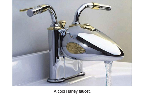 A cool Harley faucet.
